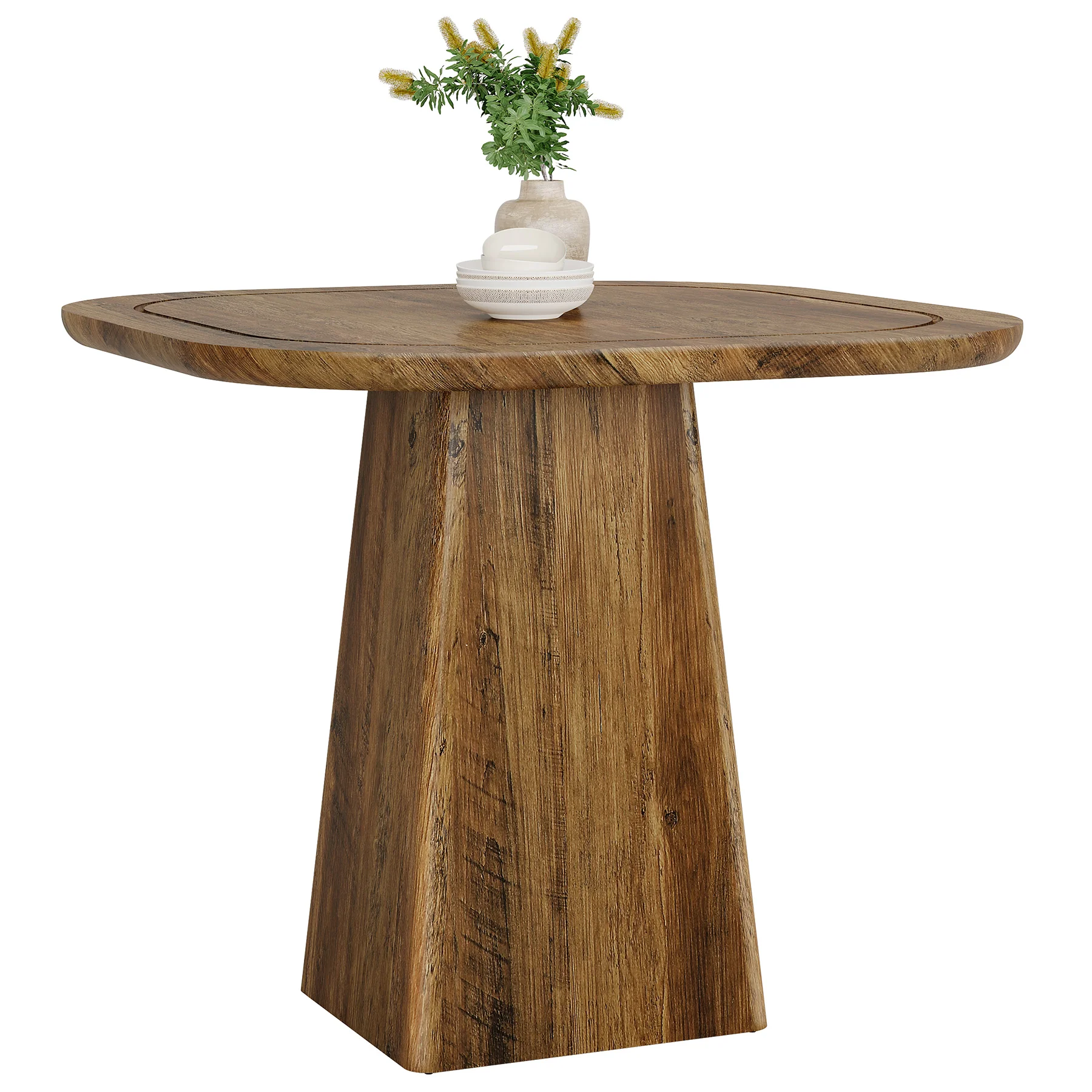 31.5-Inch Farmhouse Square Dining Table for 2–4, Rustic Kitchen Table for Small Spaces - Image 11