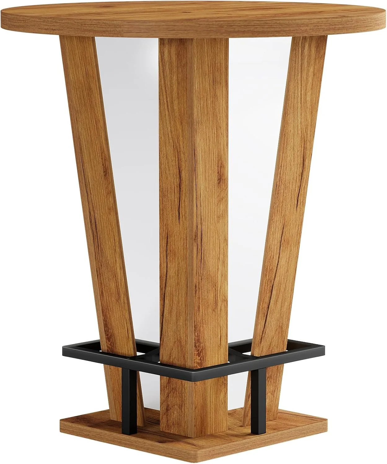 Tribesigns 39.4 Inch High Round Bar Table, With Metal Footrest for Living Room and Small Spaces - Image 9