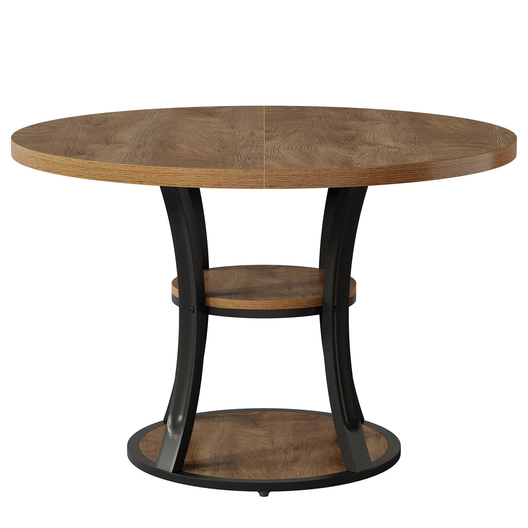 Tribesigns 39-Inch Round Dining Table for 2-4, 2-Tier Pedestal Table with Storage - Image 14