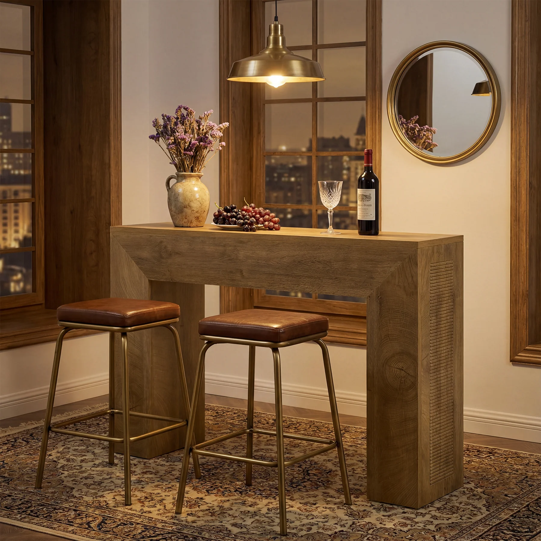 43.31" Console Table, Wooden Rectangular Sofa Table for Entryway and Living Room - Image 3