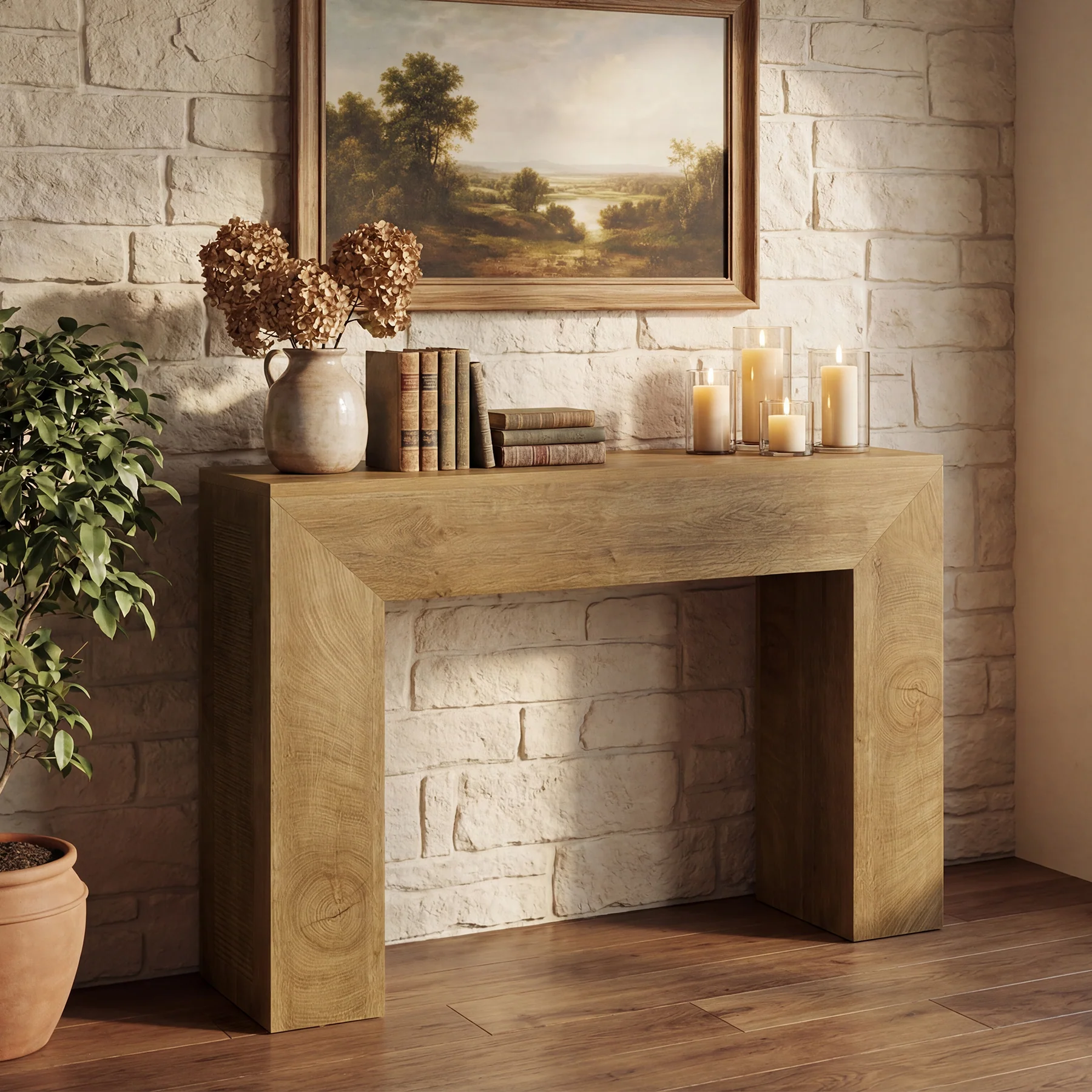 43.31" Console Table, Wooden Rectangular Sofa Table for Entryway and Living Room - Image 7