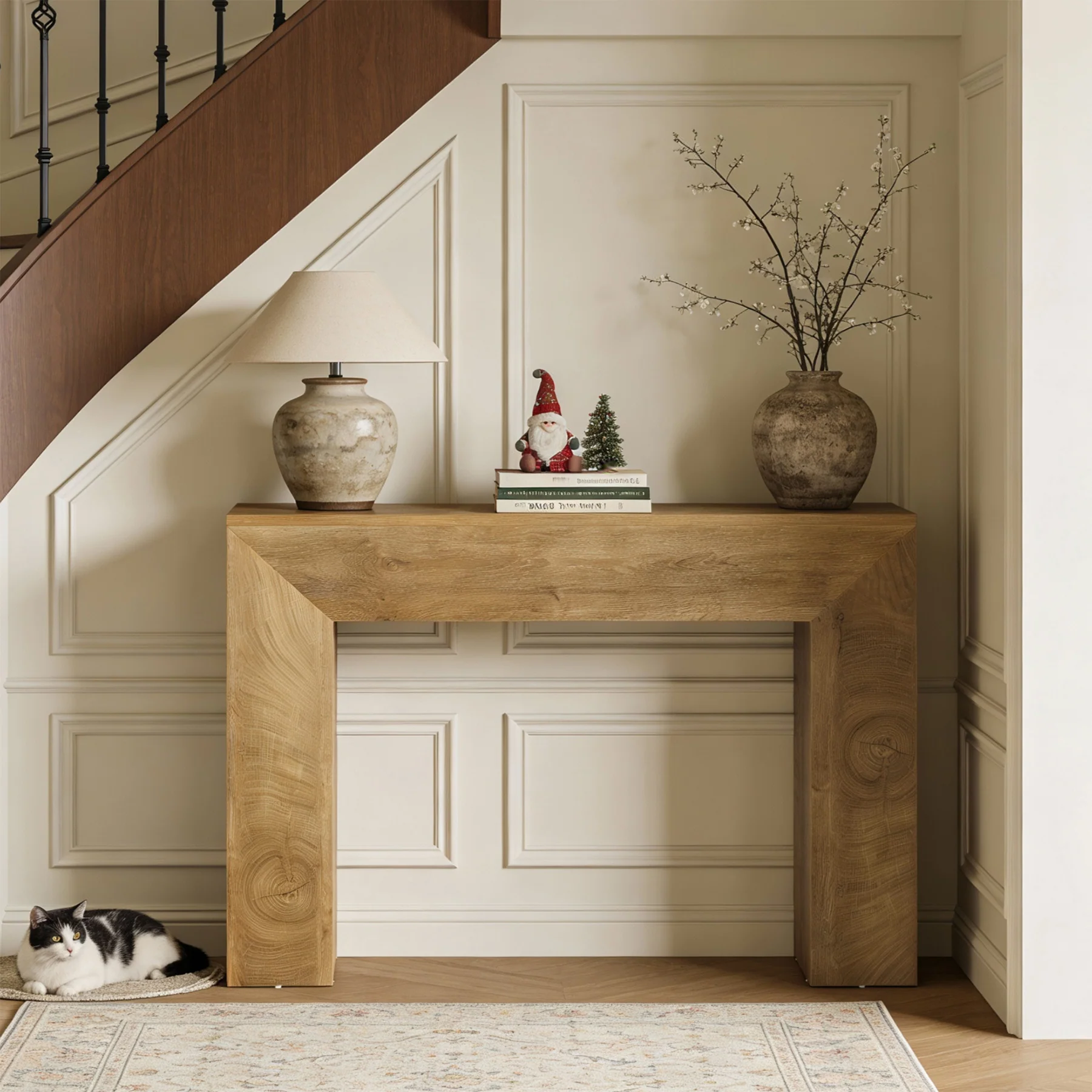 43.31" Console Table, Wooden Rectangular Sofa Table for Entryway and Living Room - Image 9