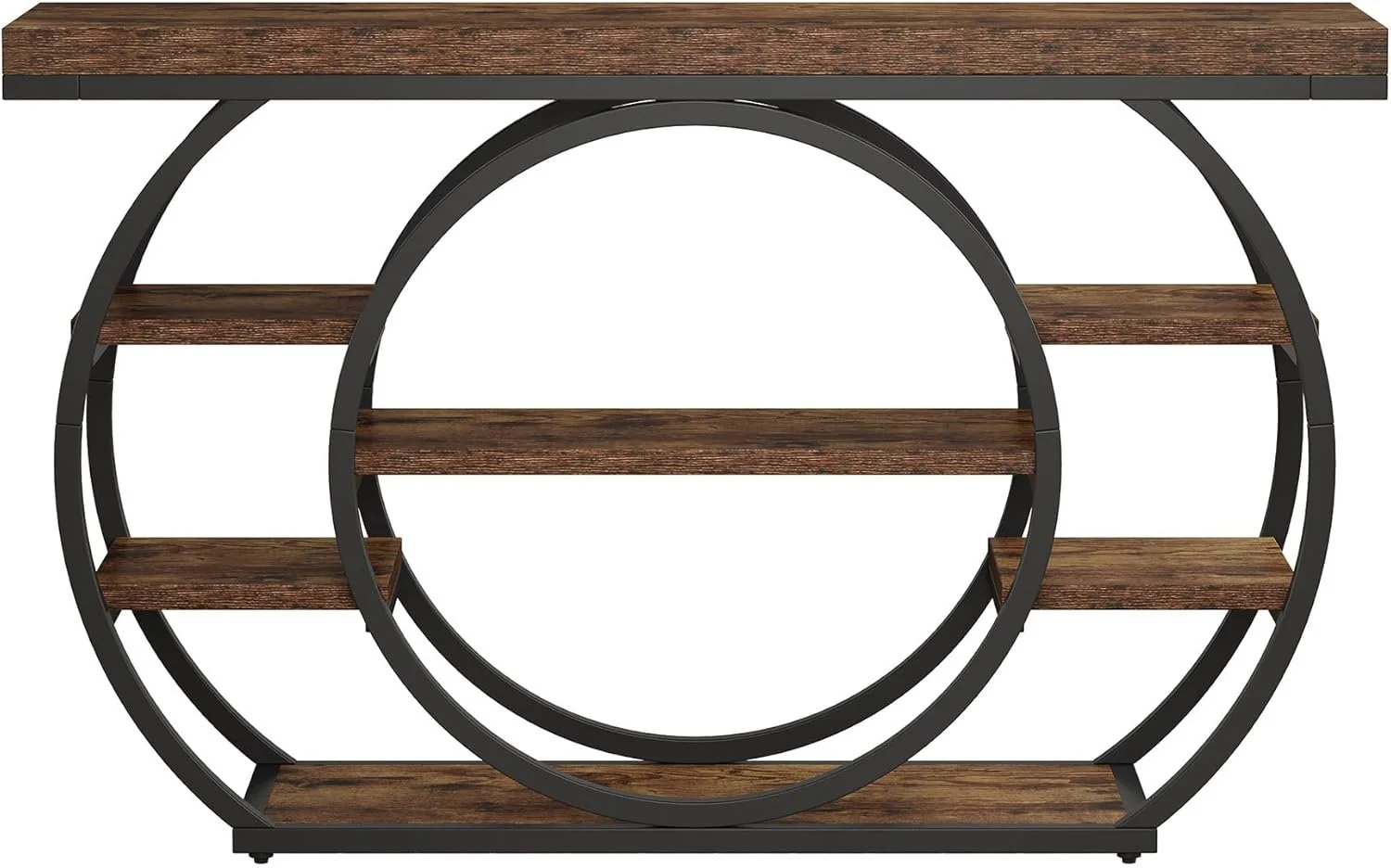 Tribesigns 47" Console Table, 5-Tier Industrial Entryway Table with Metal Frame - Image 27