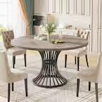 Round Dining Table for 4-6, 47" Farmhouse Circle Kitchen Table - Image 10