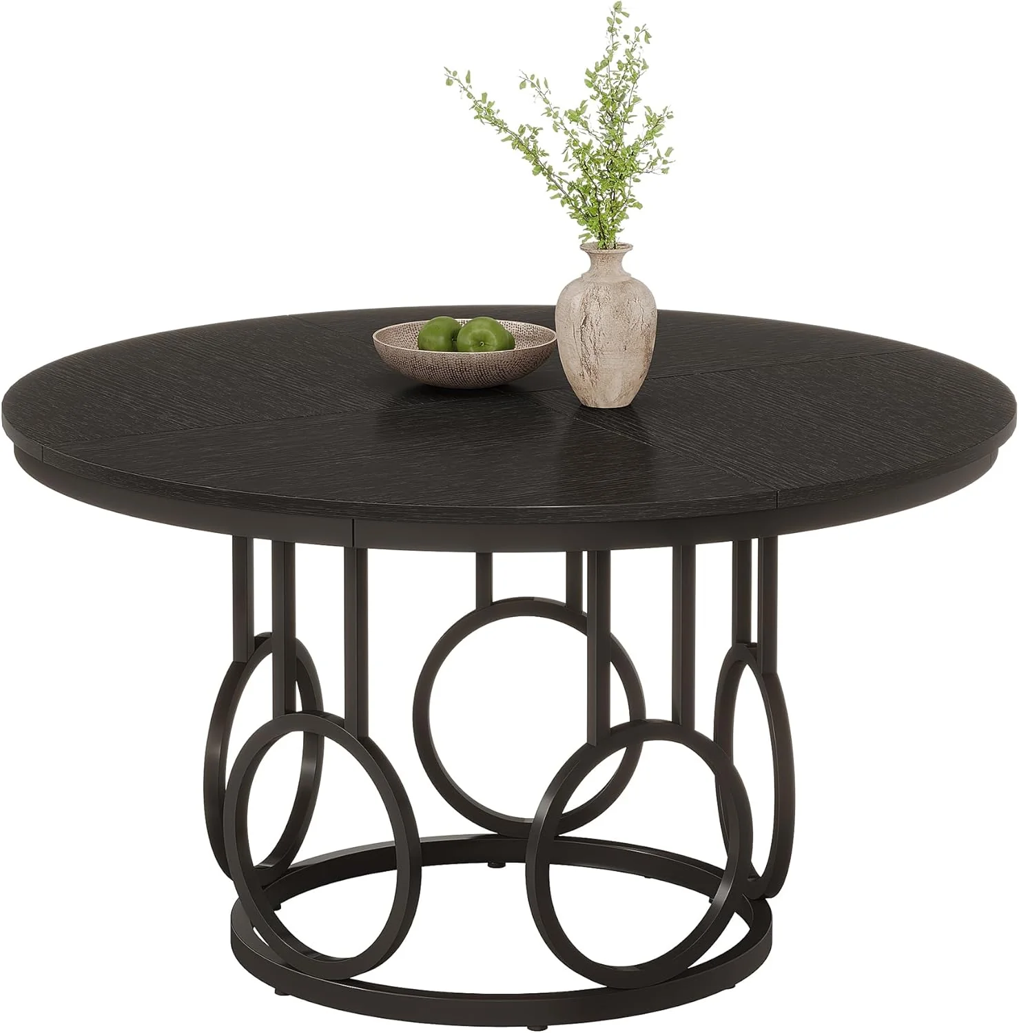 47" Wood Dining Table, Round Kitchen Table for 4-6 People - Image 15