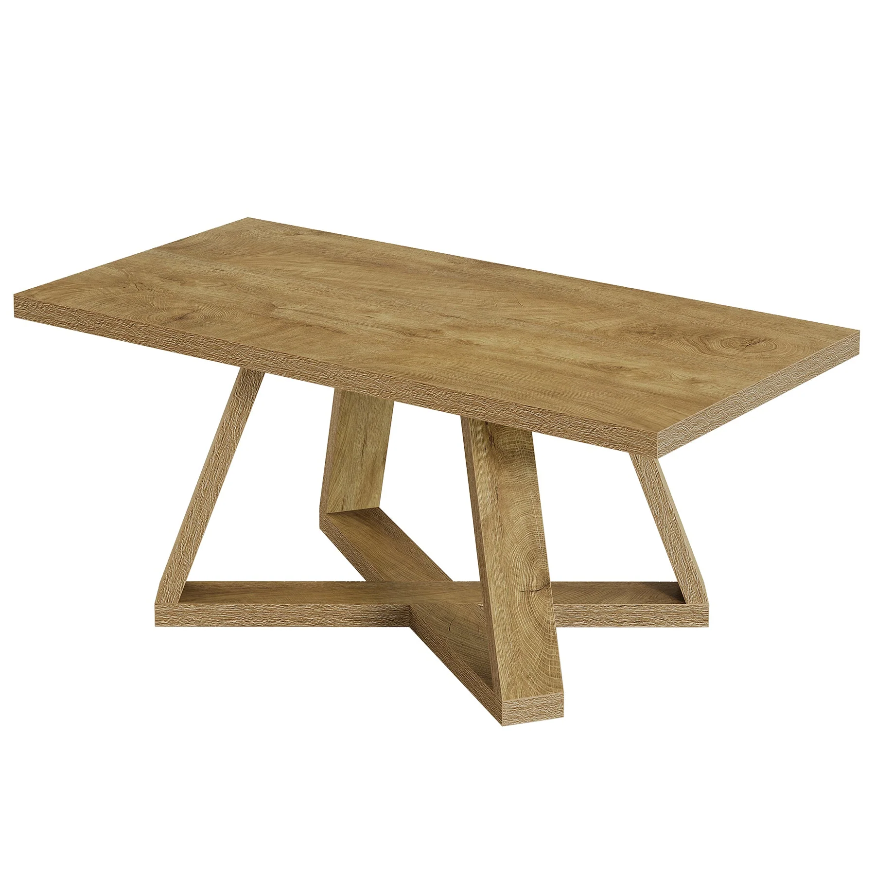 Tribesigns 47" Rectangle Coffee Table, Farmhouse Wooden Accent Table for Small Spaces - Image 10