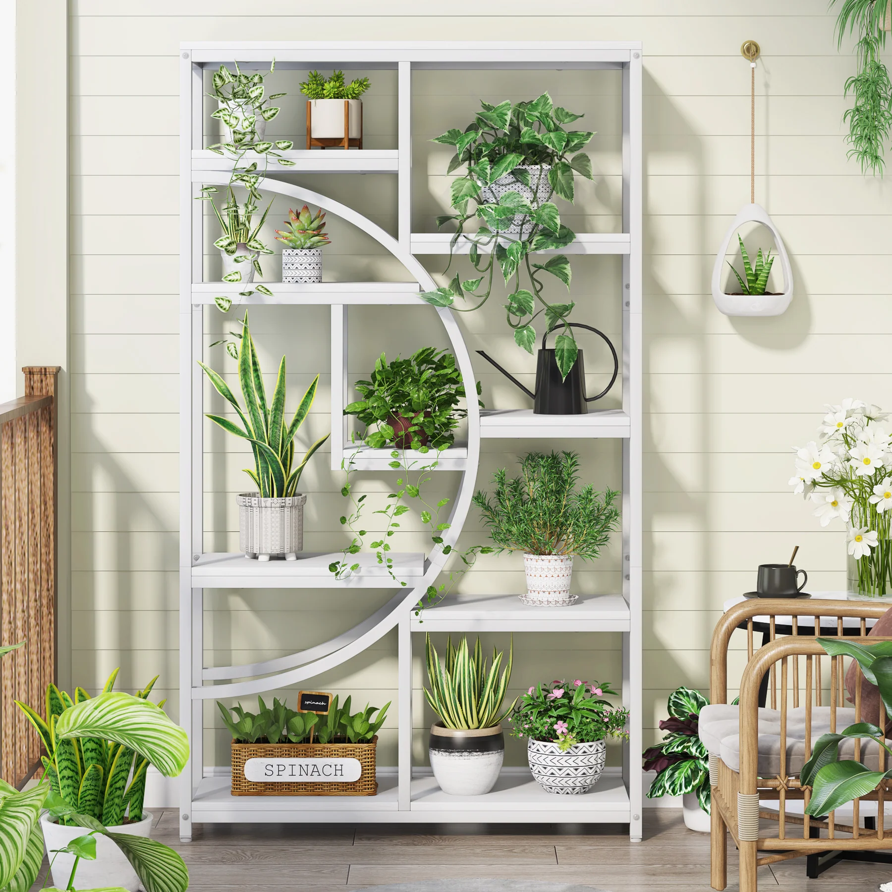 37.4 Inch 5-Tier Industrial Bookshelf for Living Room, Bedroom, Home Office - Image 11