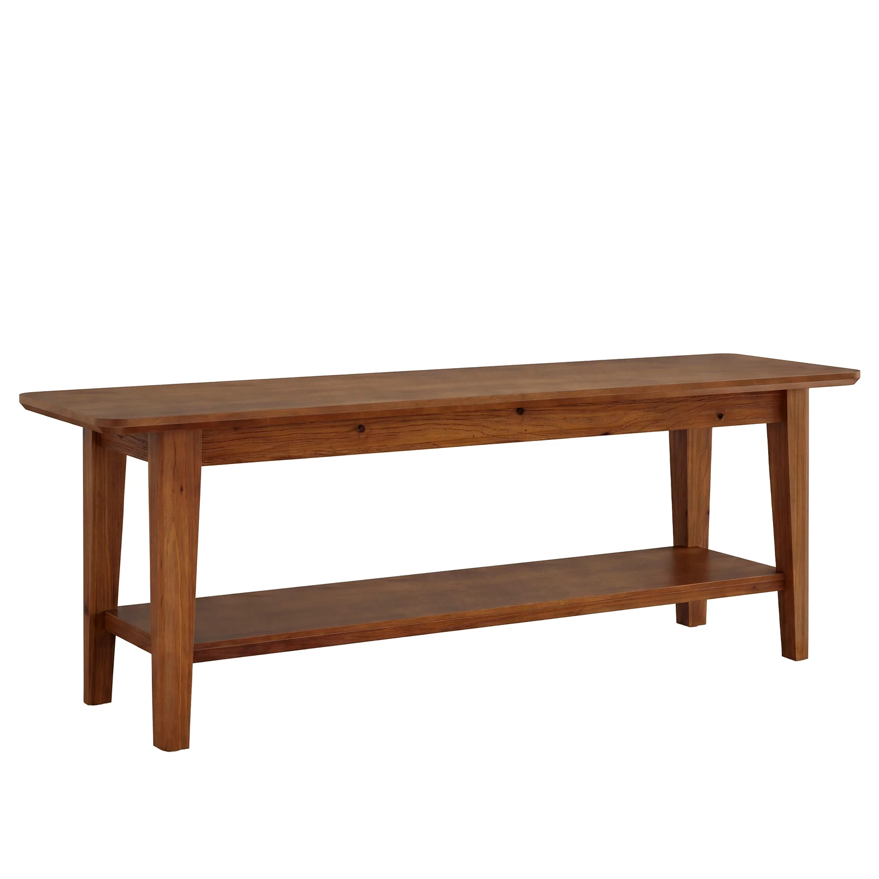 Tribesigns 55-Inch Farmhouse Bench with Storage Shelf, Wooden Dining Seating for Kitchen Dining Room and Patio - Image 9