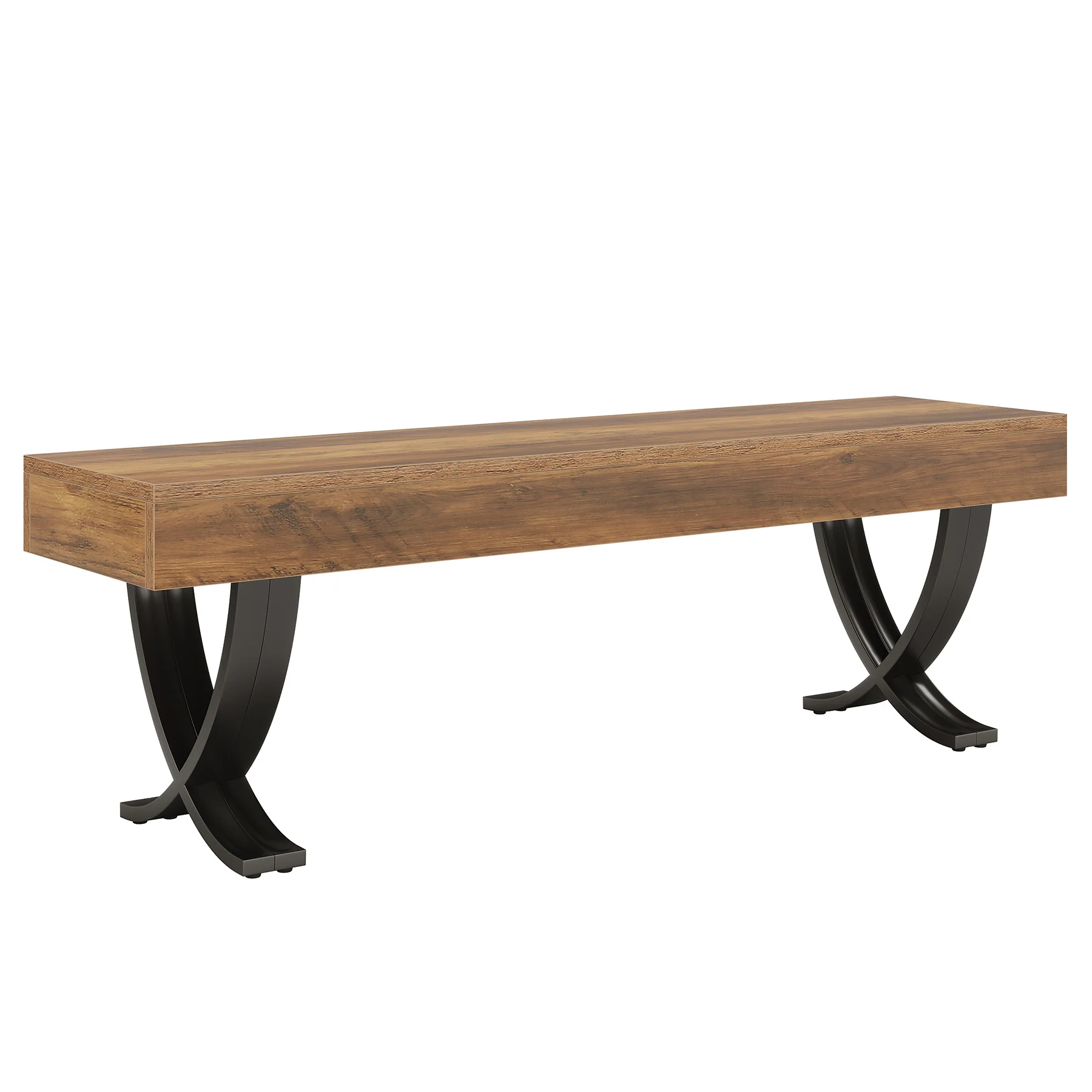 Tribesigns 55" Dining Bench, Farmhouse Bench with X-Legs for Dining Room - Image 11