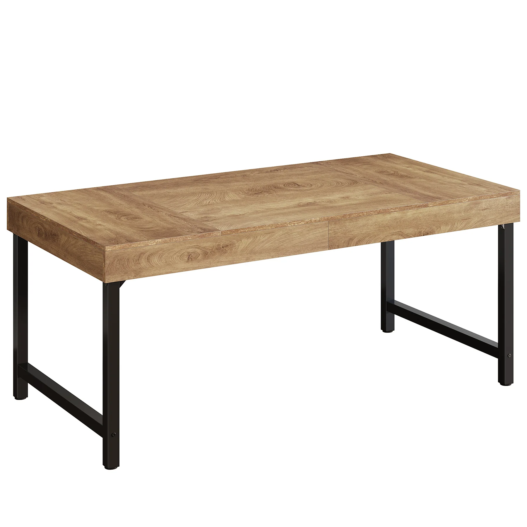 Tribesigns Industrial Farmhouse Dining Table, 55-Inch Rectangle with Heavy-Duty Metal Legs for 4-6 People - Image 9