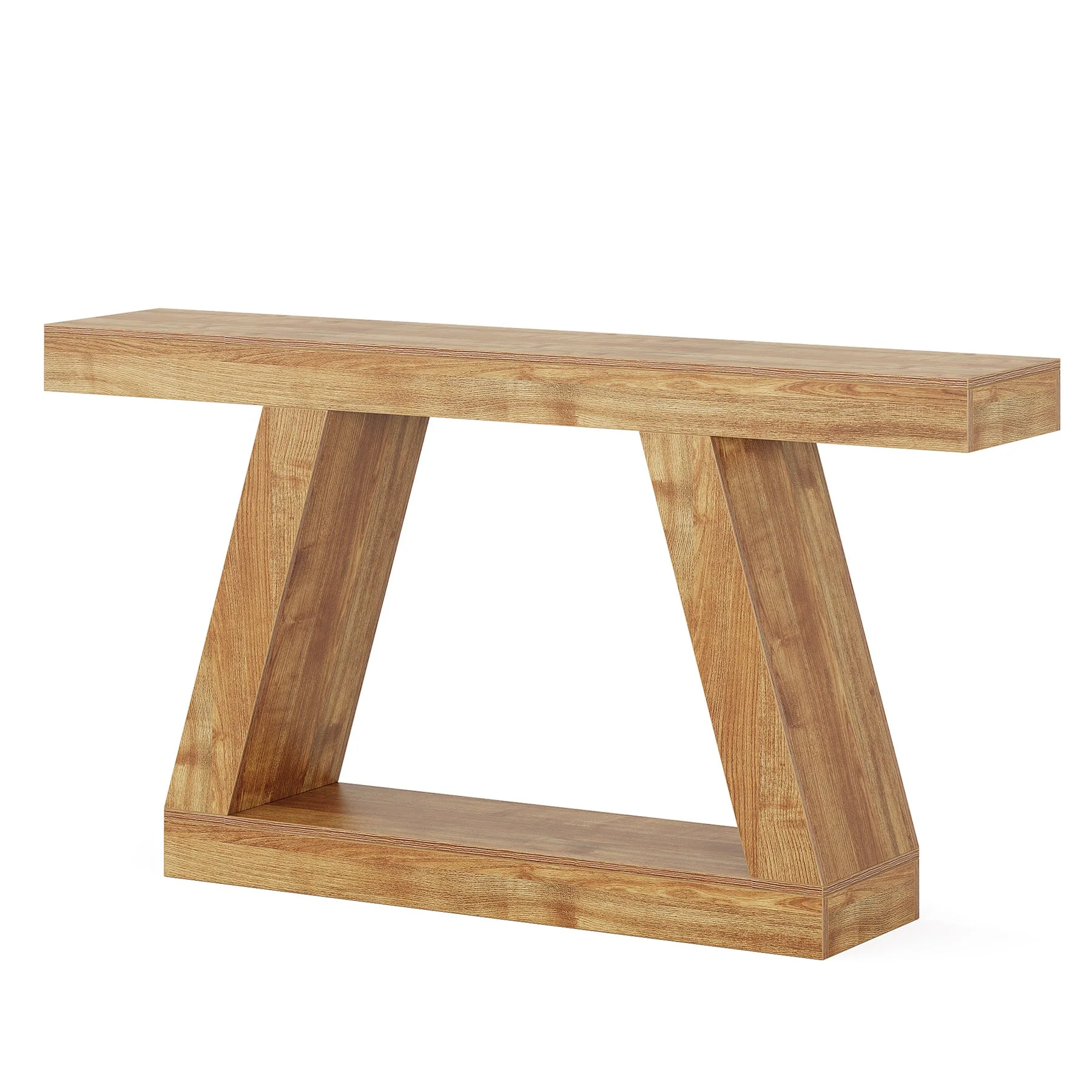 55" Sofa Table with Storage, Farmhouse Console Table for Hallway - Image 9