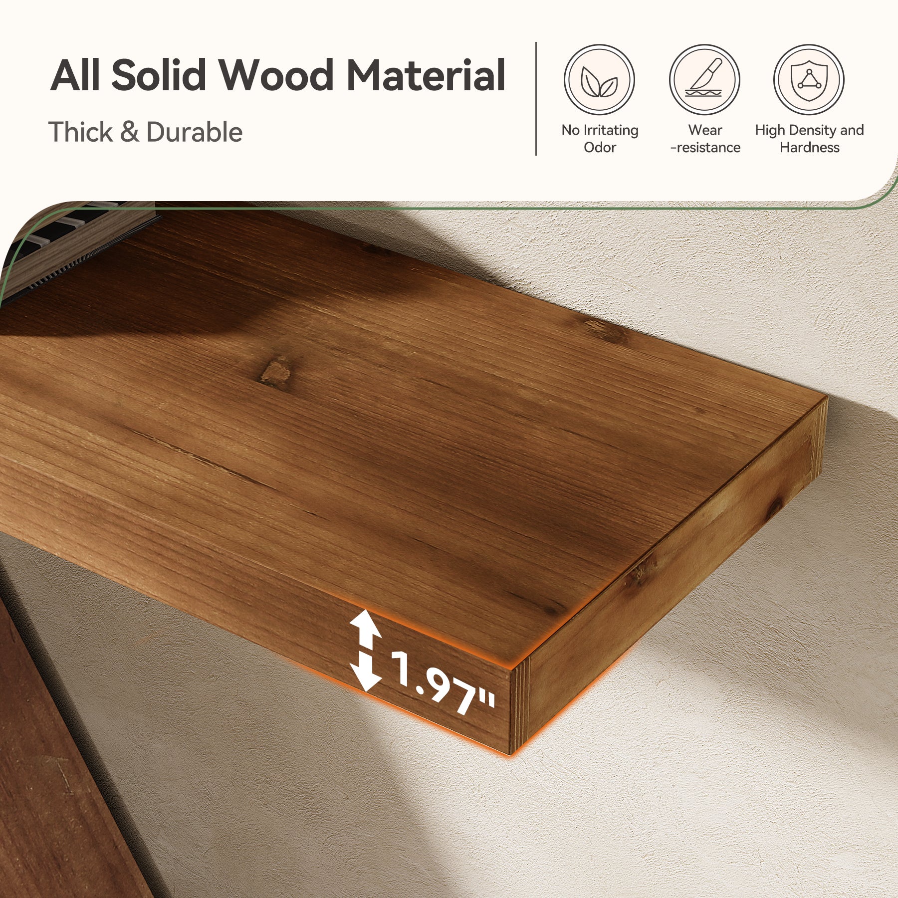 Tribesigns 57-Inch Curved Console Table, Solid Wood Sofa Table for Hallway - Image 3