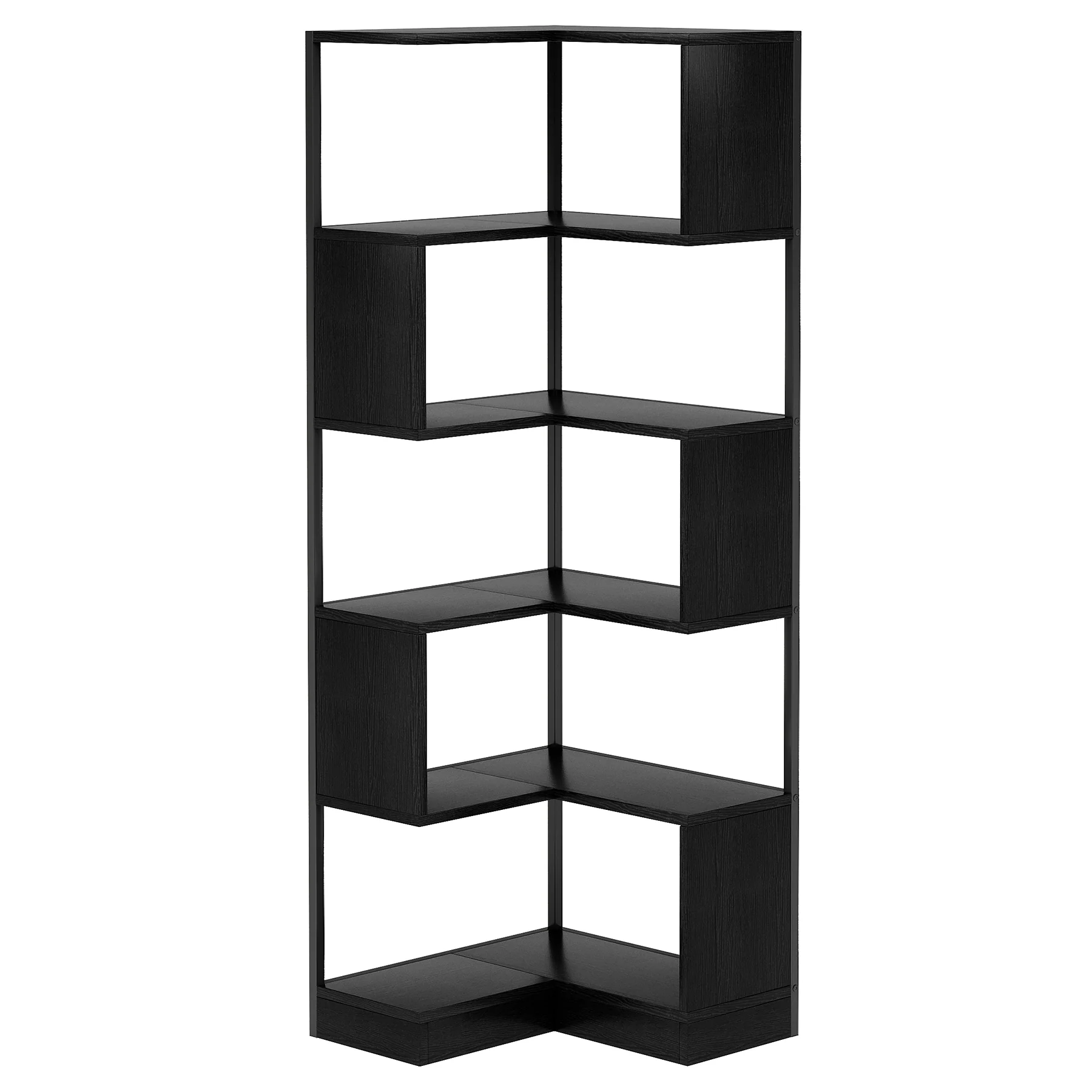 Tribesigns 6-Tier Corner Bookshelf Unit，Metal Frame for Living Room Home Office - Image 8