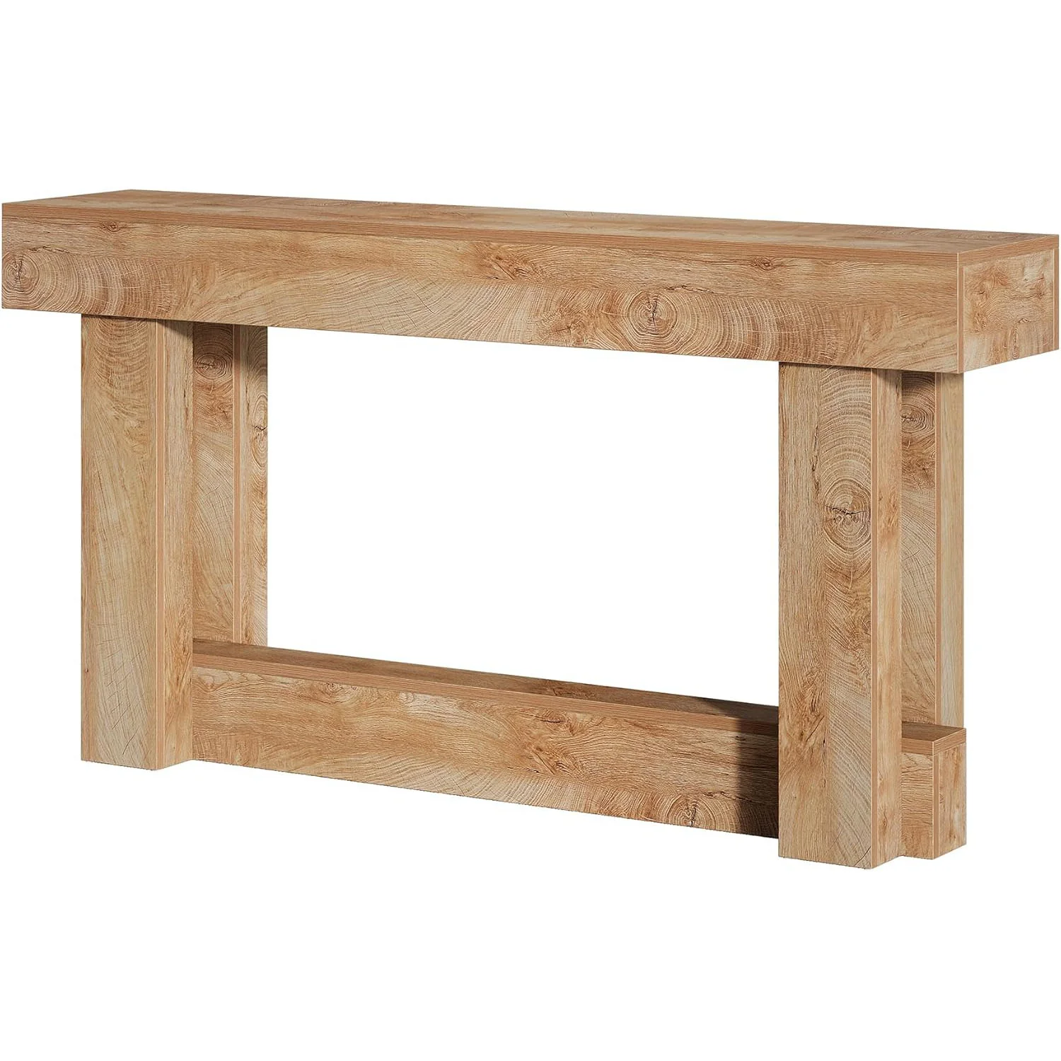 62.99 Inch Wood Console Table, 2-Tier Narrow Long Farmhouse Entryway Table - Image 16