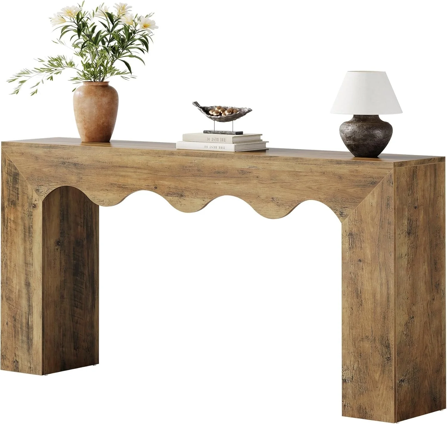 The Homestead Haven, 63" Narrow Farmhouse Console Table with Storage Base - Image 15