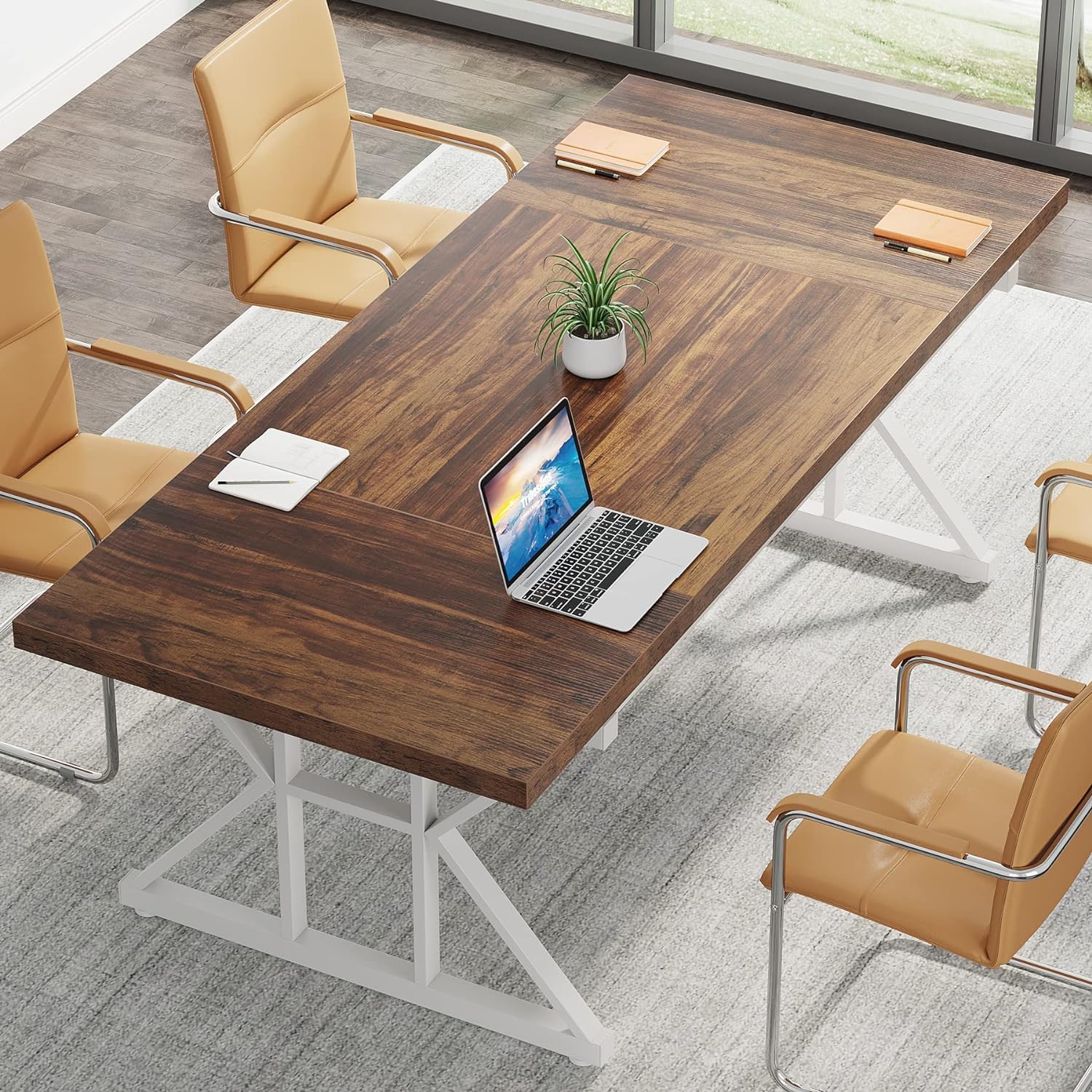 Tribesigns 63-Inch Executive Office Desk, Minimalist Laptop Study & Writing Table - Image 6