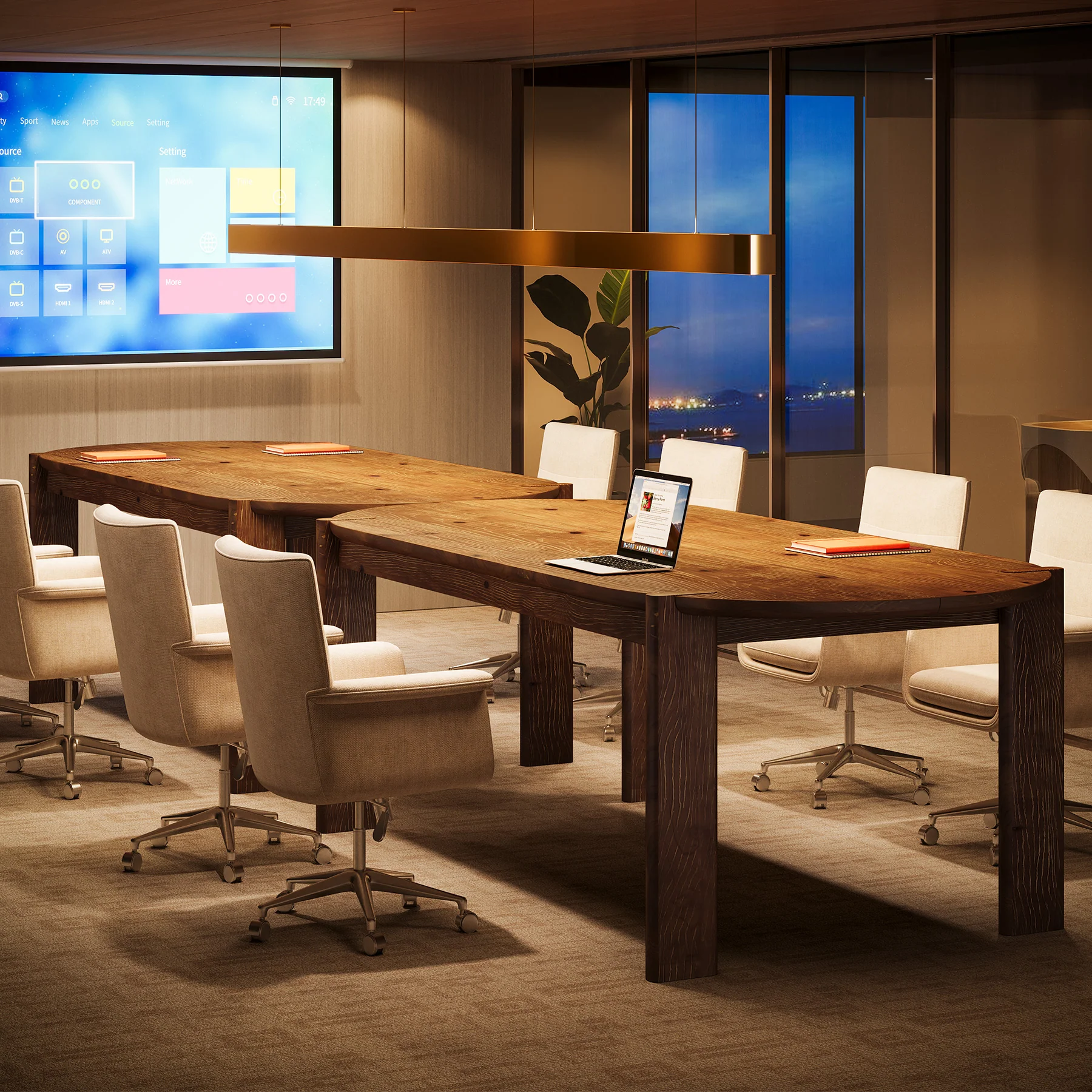 Tribesigns 63 Inch Solid Wood Conference Table with Rounded Edges - Image 10