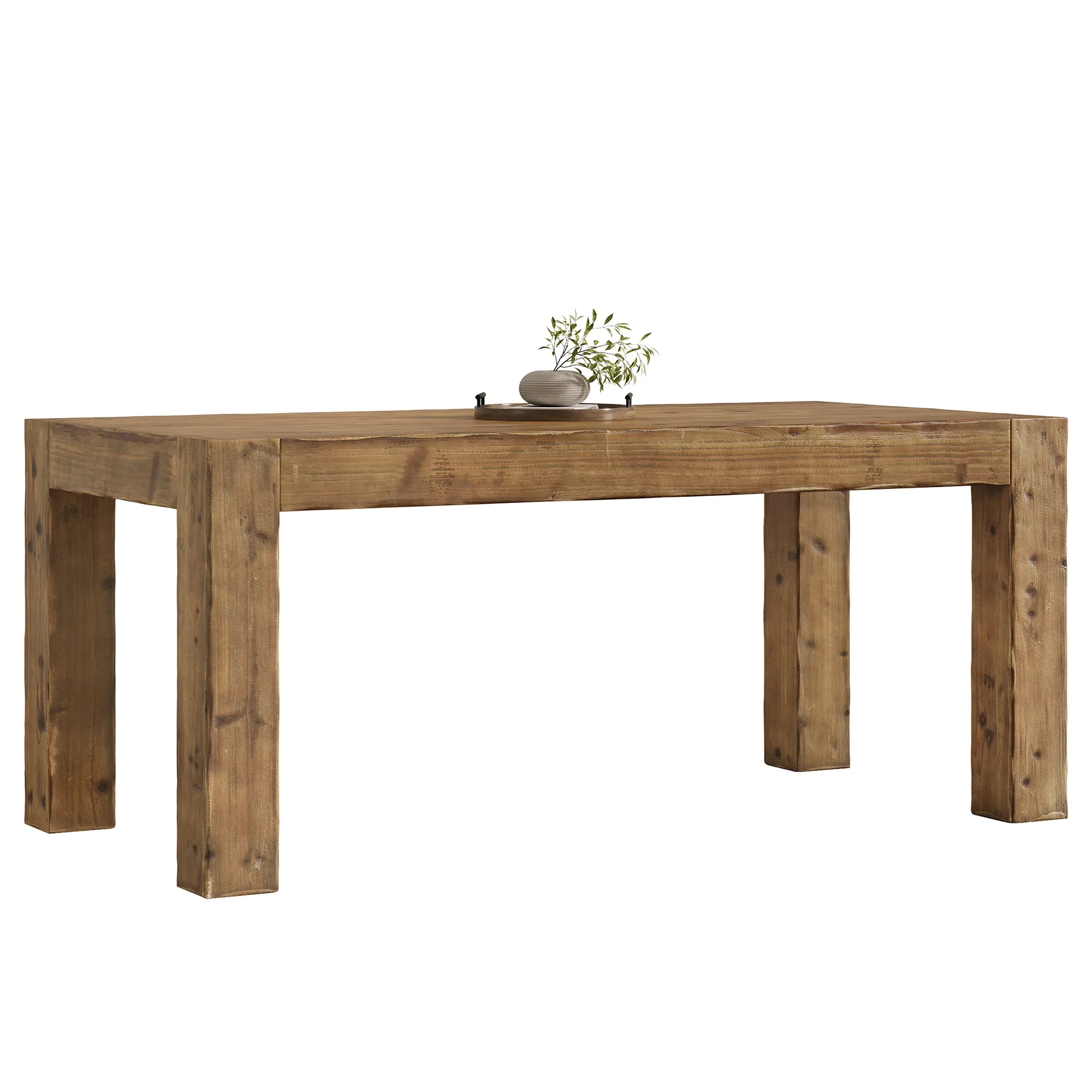 Tribesigns 63" Solid Wood Dining Table, Farmhouse Table for Dining Room (Only Table) - Image 13
