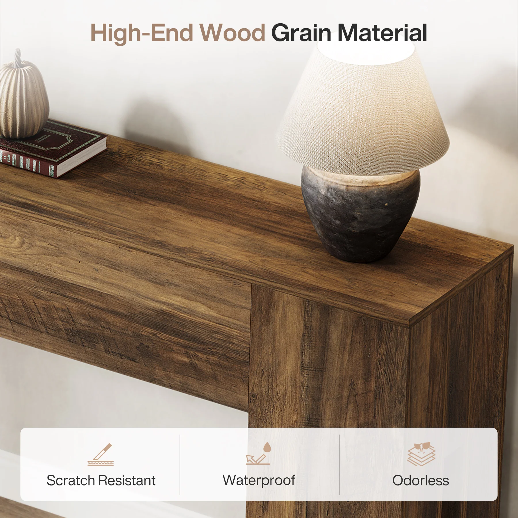 Tribesigns 70.87-Inch Long Console Table, Farmhouse Sofa Table for Entryway, Hallway, Living Room - Image 3