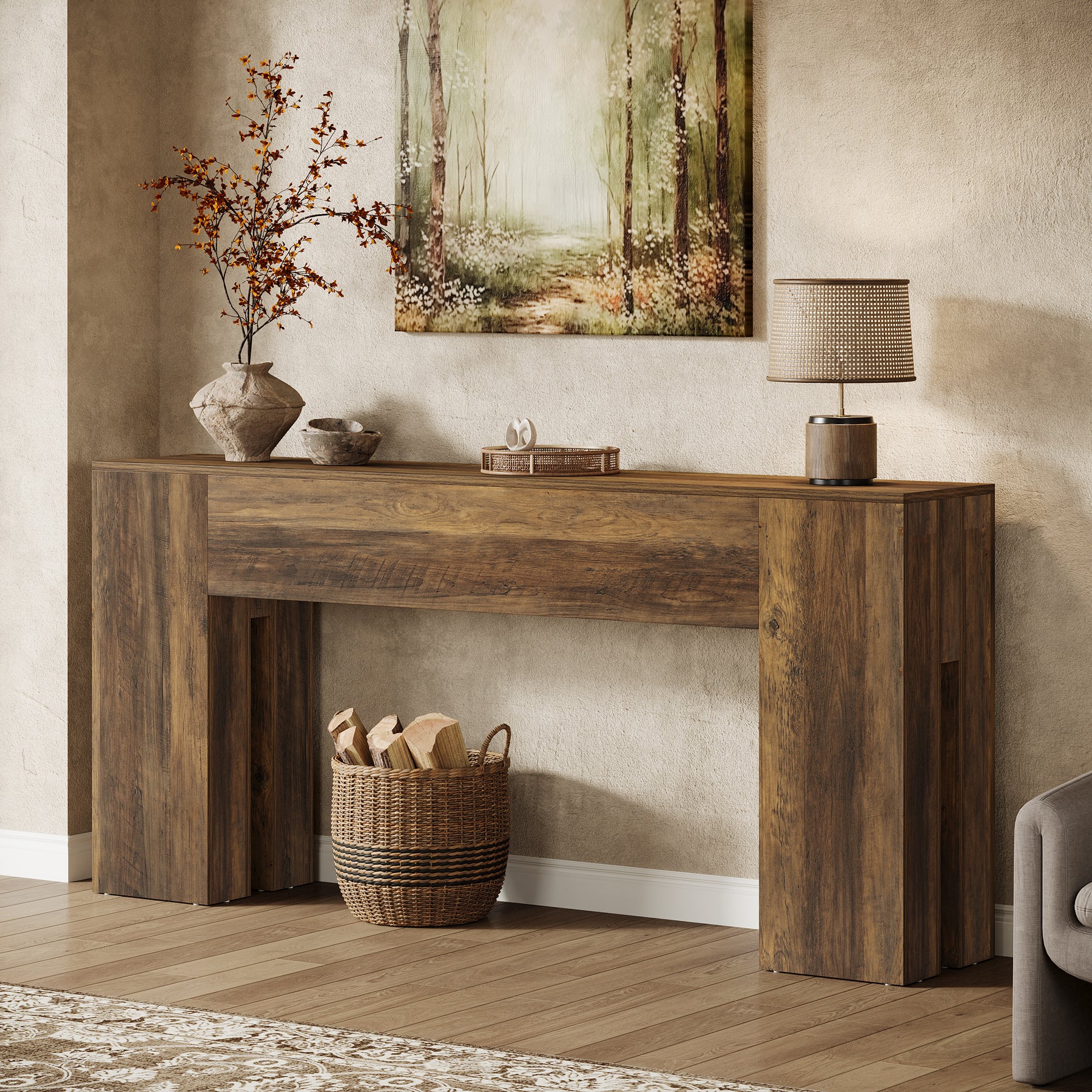 Tribesigns 70.87-Inch Long Console Table, Farmhouse Sofa Table for Entryway, Hallway, Living Room - Image 9