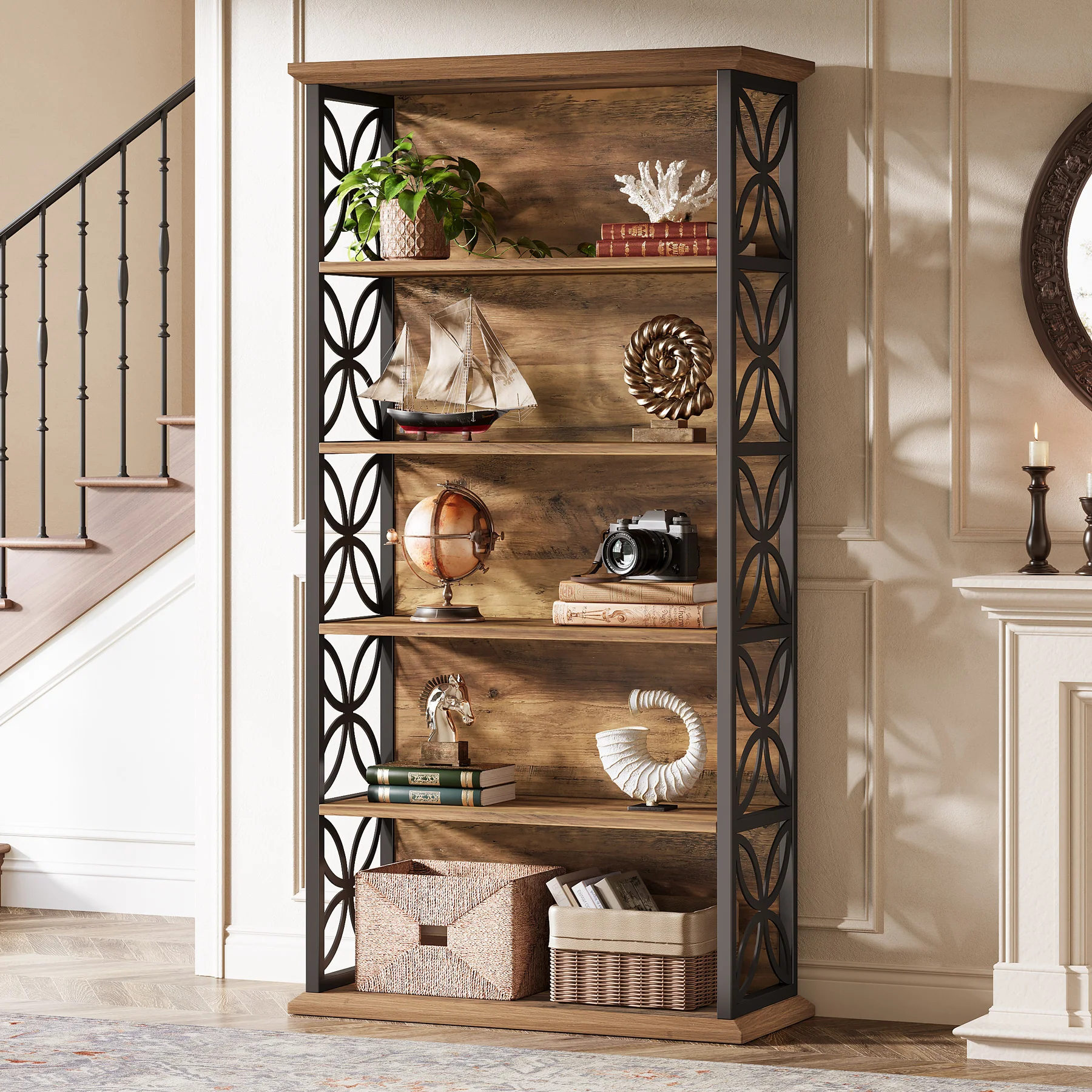 Tribesigns 71-Inch Tall Bookshelf, Open Storage Bookcase for Office - Image 6