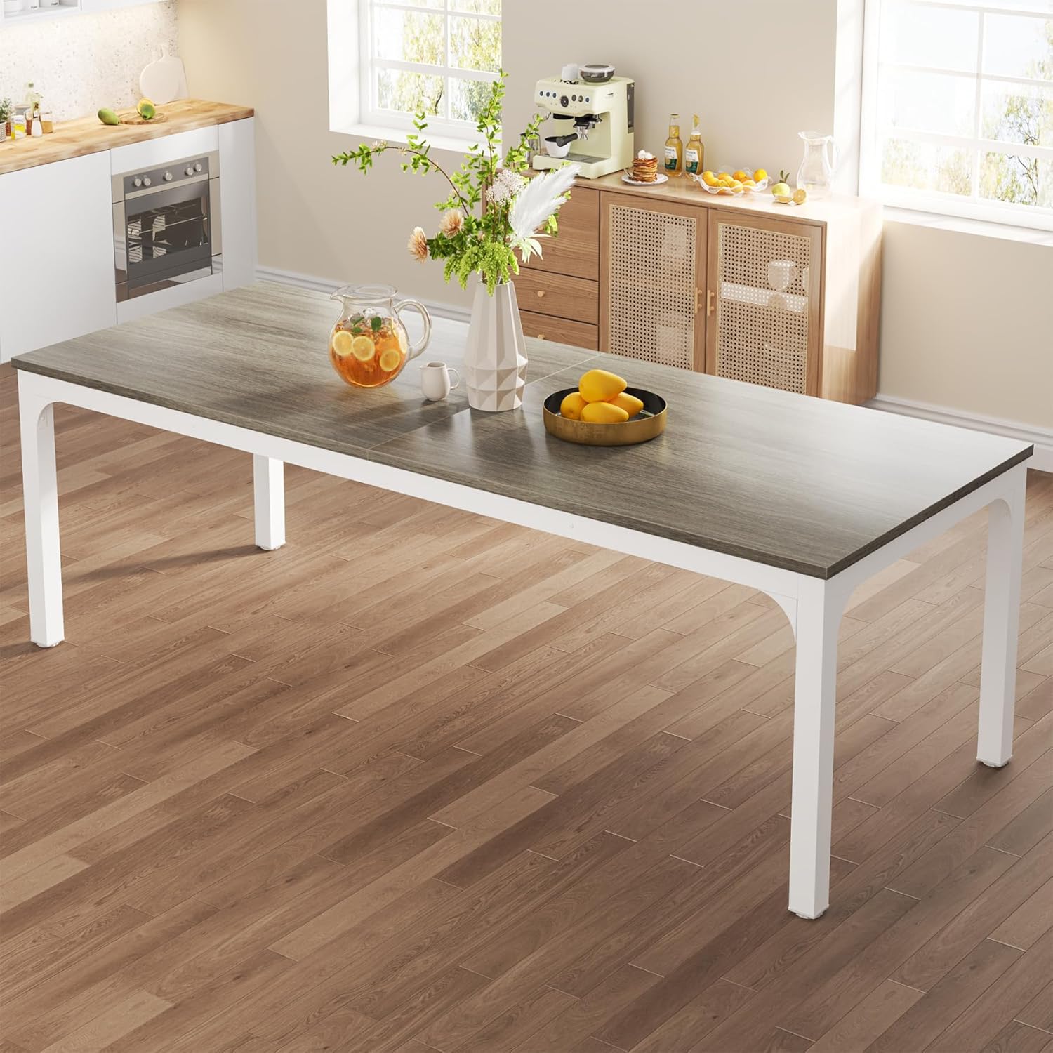 Rectangular Dining Table, 78 inch Long Kitchen Table for 6-8 People - Image 15