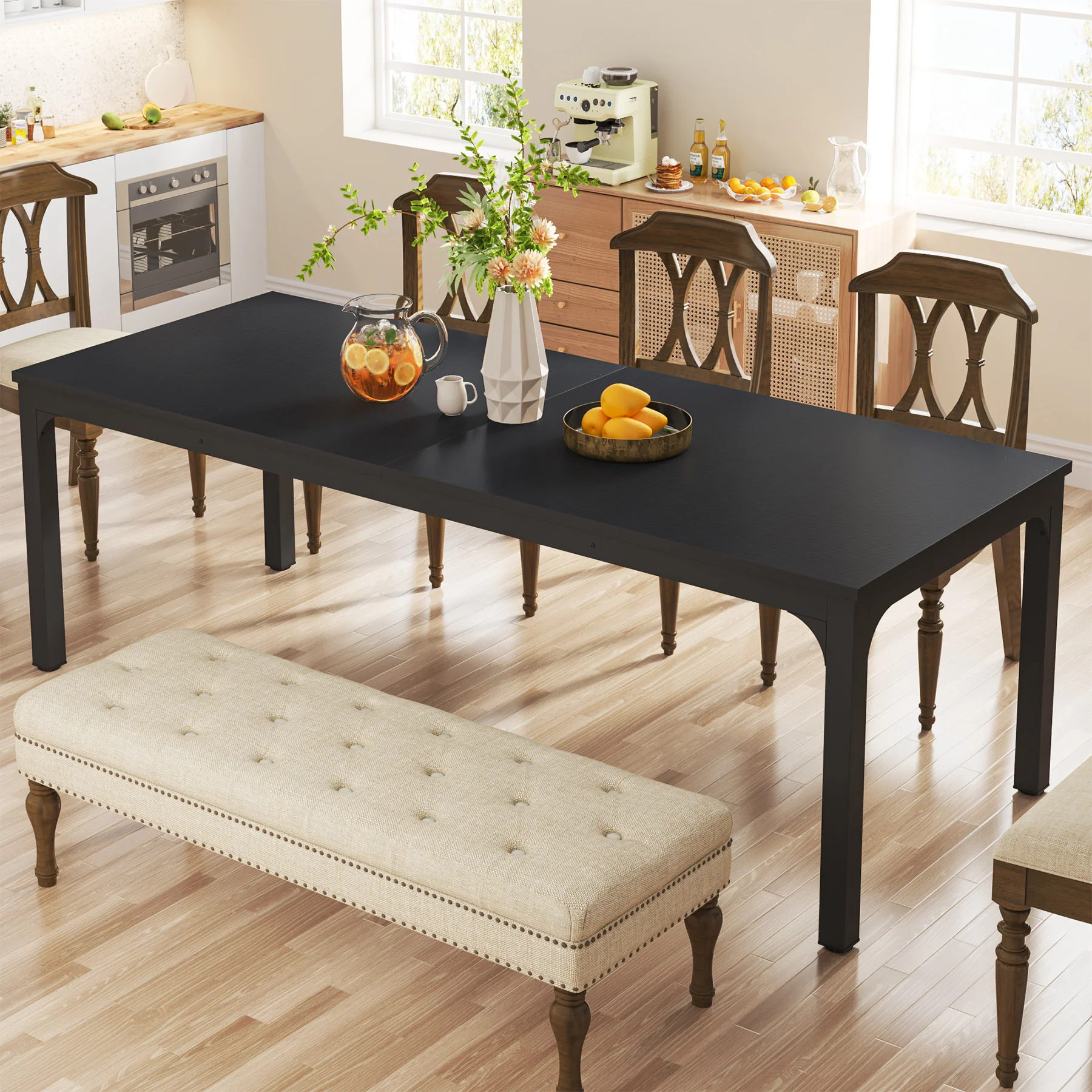 Rectangular Dining Table, 78 inch Long Kitchen Table for 6-8 People - Image 35