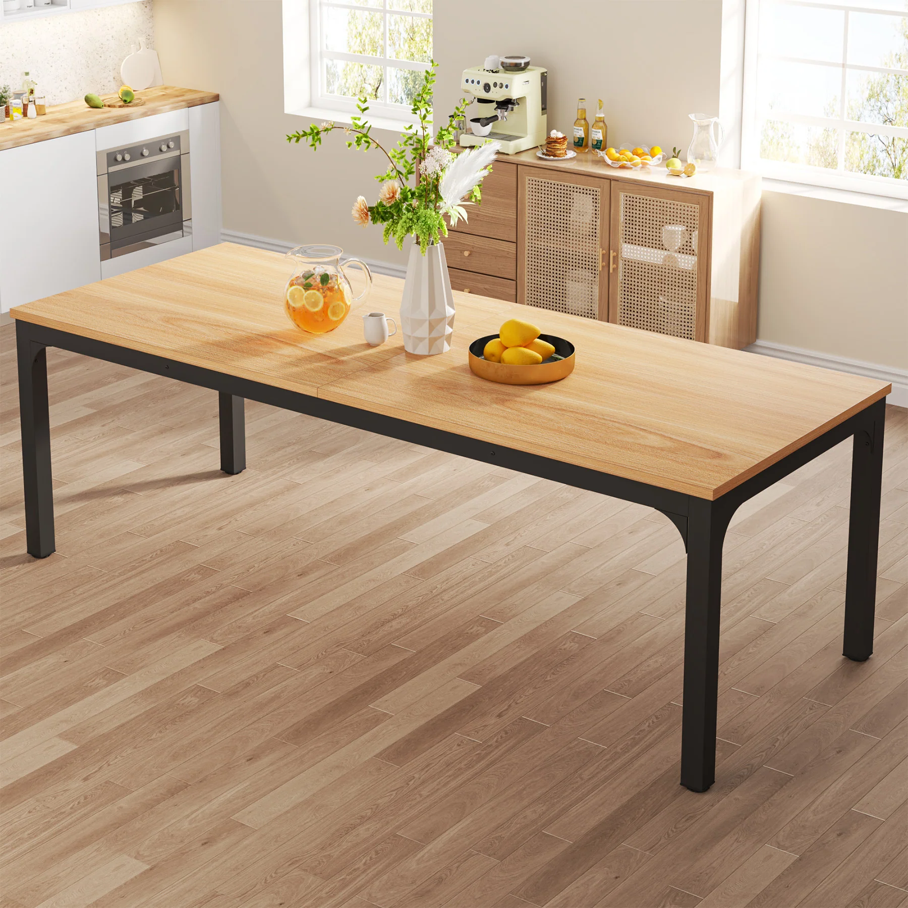 Rectangular Dining Table, 78 inch Long Kitchen Table for 6-8 People - Image 39