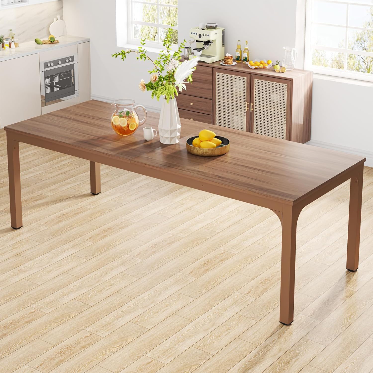 Rectangular Dining Table, 78 inch Long Kitchen Table for 6-8 People - Image 7