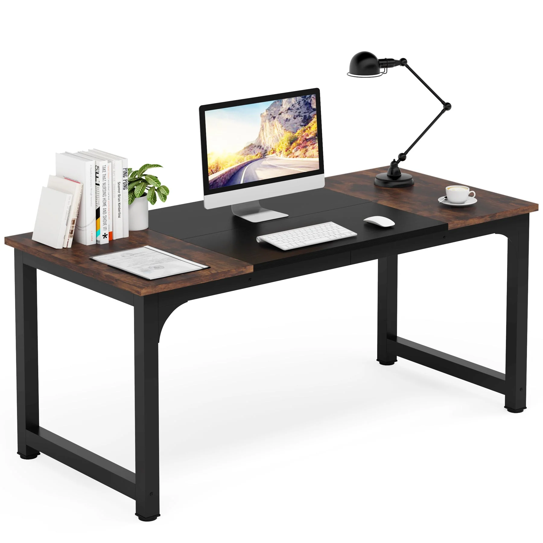 Tribesigns Computer Desk, Industrial Workstation for Home Office - Image 10