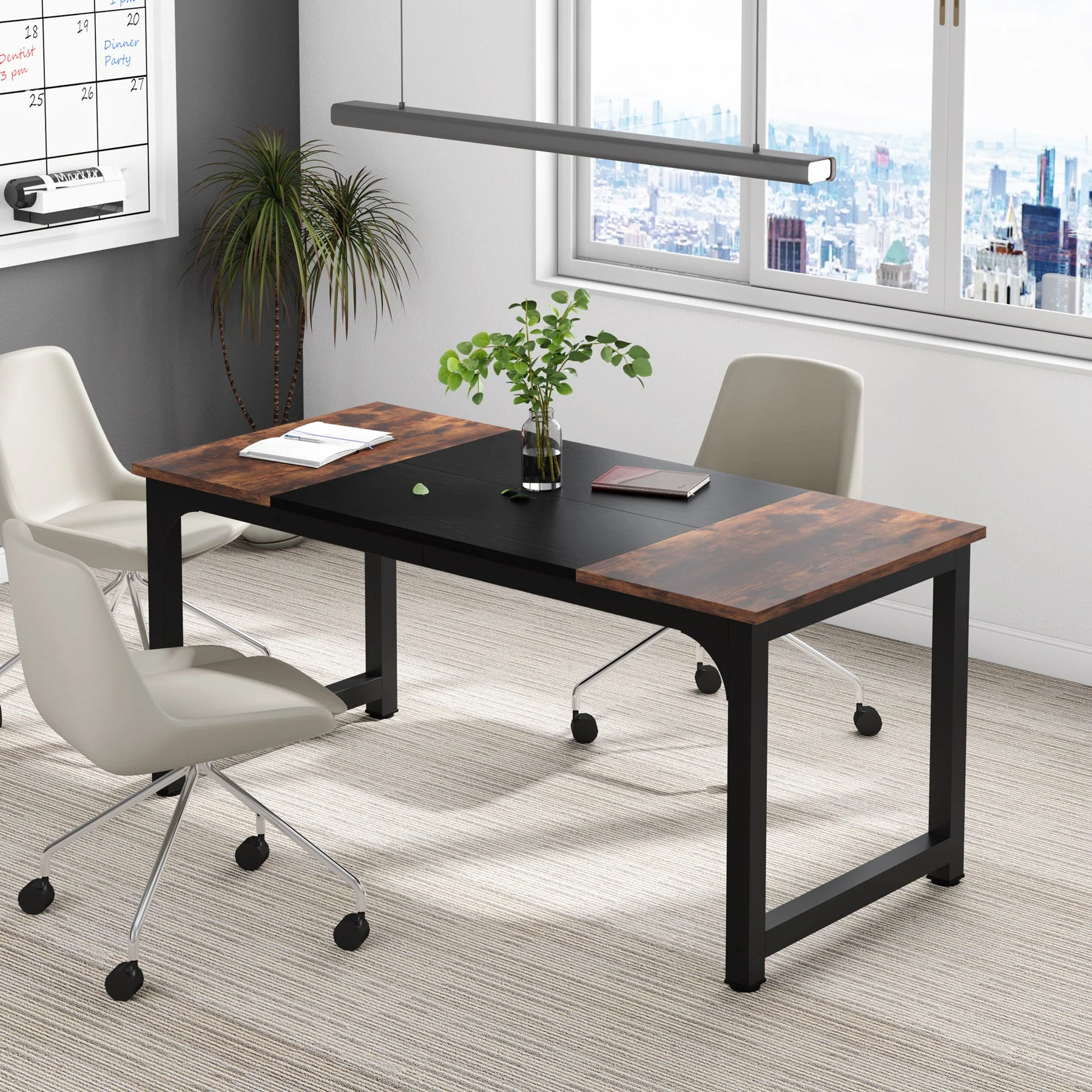 Tribesigns Computer Desk, Industrial Workstation for Home Office - Image 5