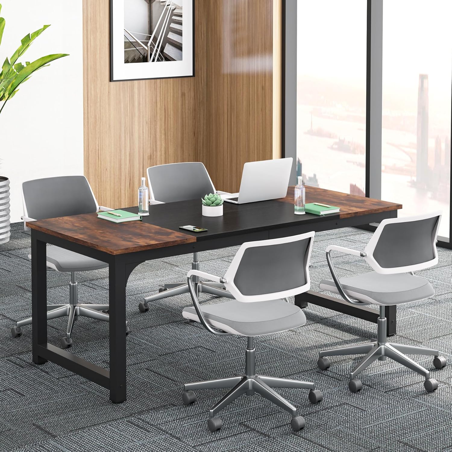 Tribesigns Computer Desk, Industrial Workstation for Home Office - Image 8