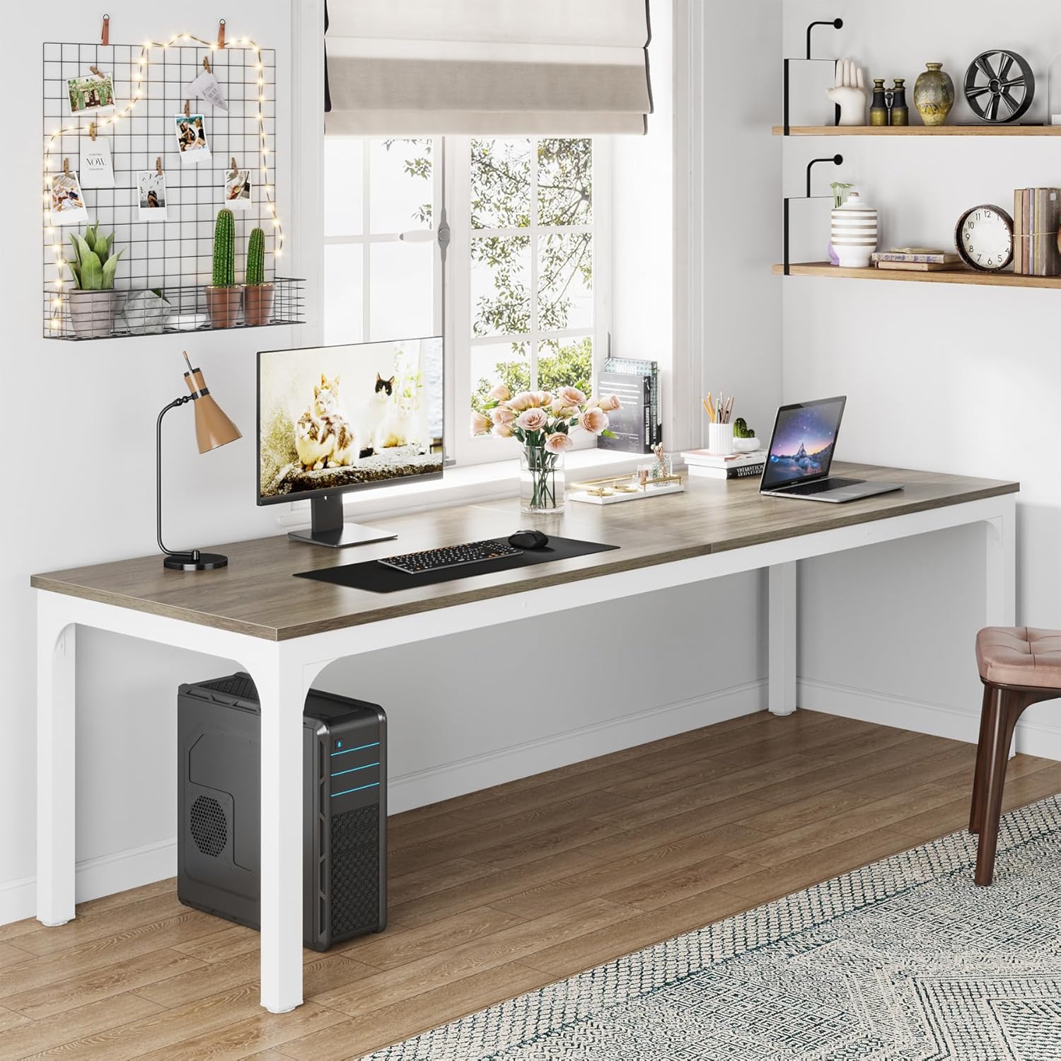 Rectangle Executive Desk, 78.7" Computer Desk 6FT Conference Table - Image 17