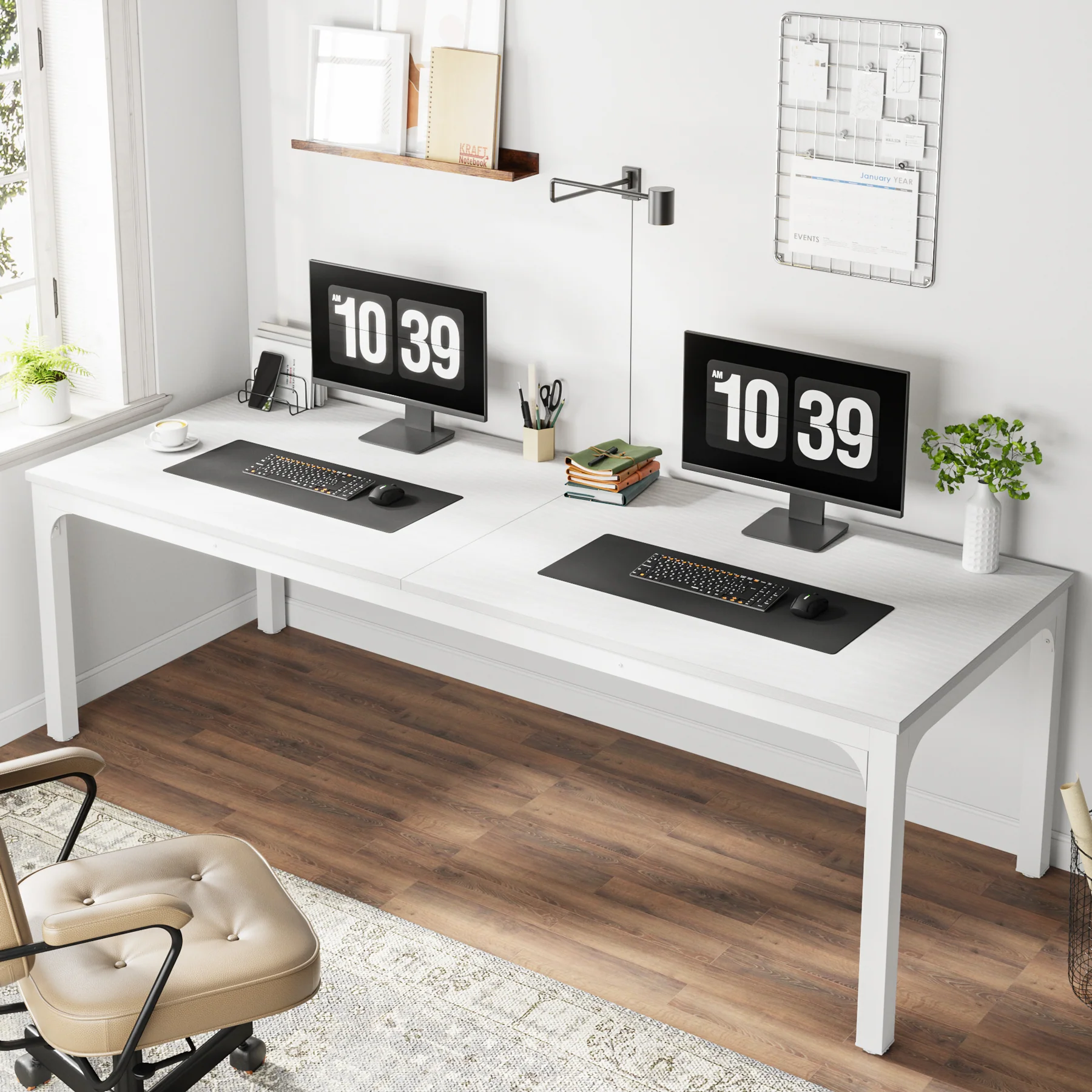 Rectangle Executive Desk, 78.7" Computer Desk 6FT Conference Table - Image 25