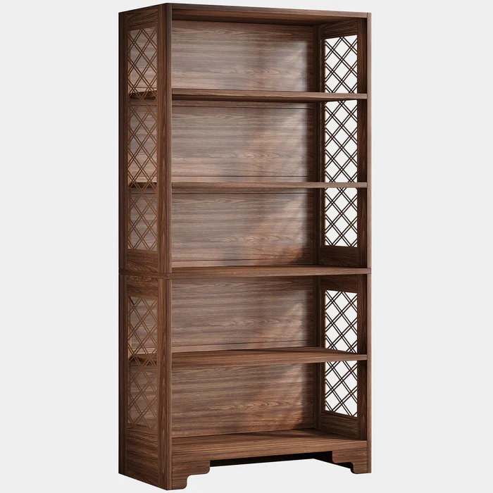 70.8" 6-Tier Modern Bookcase with Floating Shelf Design - Image 7