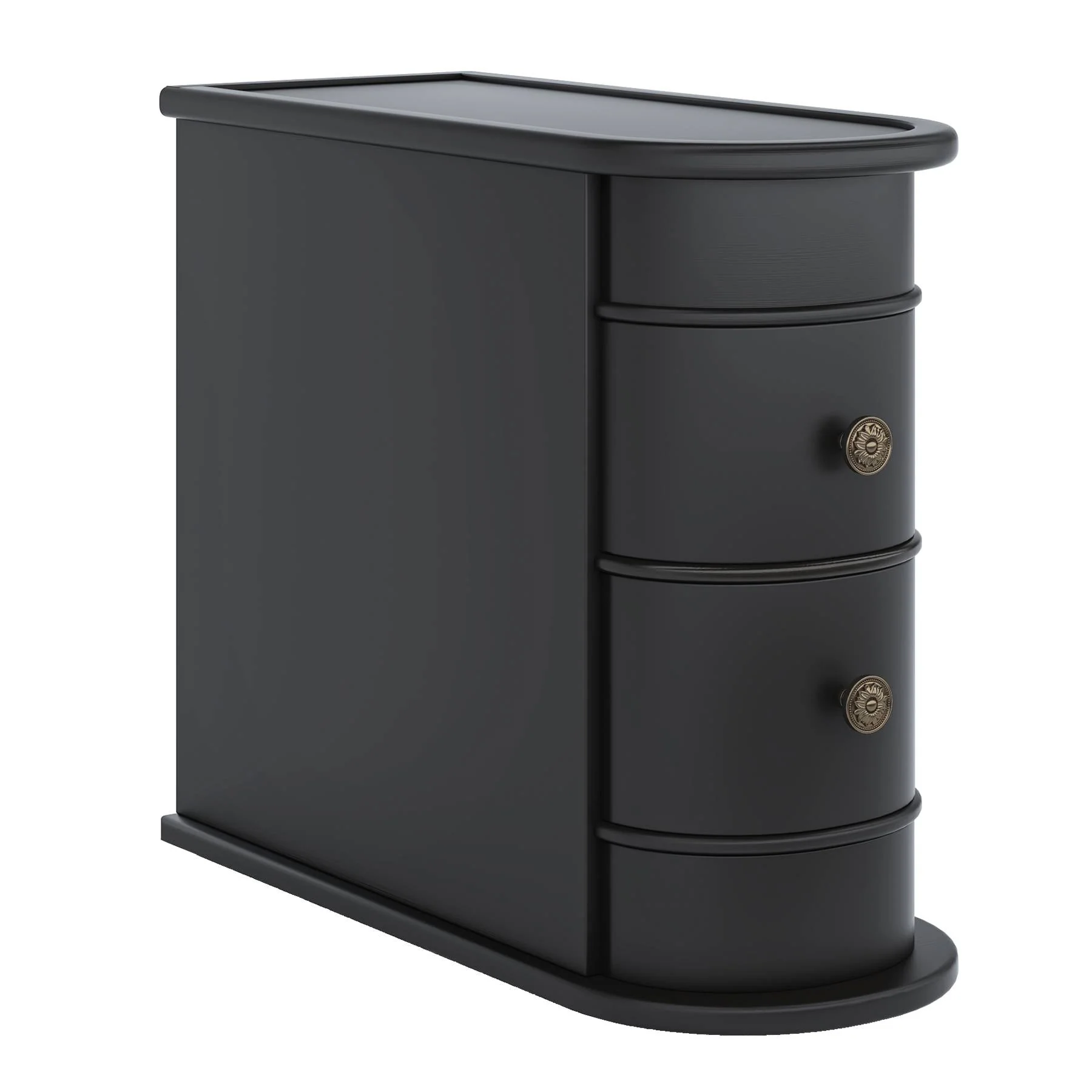 Wood Narrow End Table with 2 Drawers - Modern Nightstand - Image 7