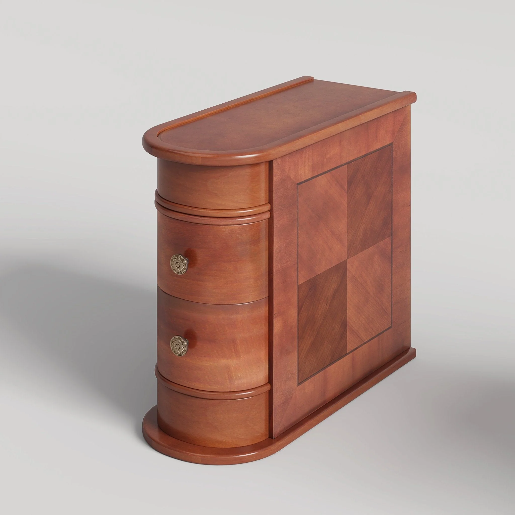 Wood Narrow End Table with 2 Drawers - Modern Nightstand - Image 8