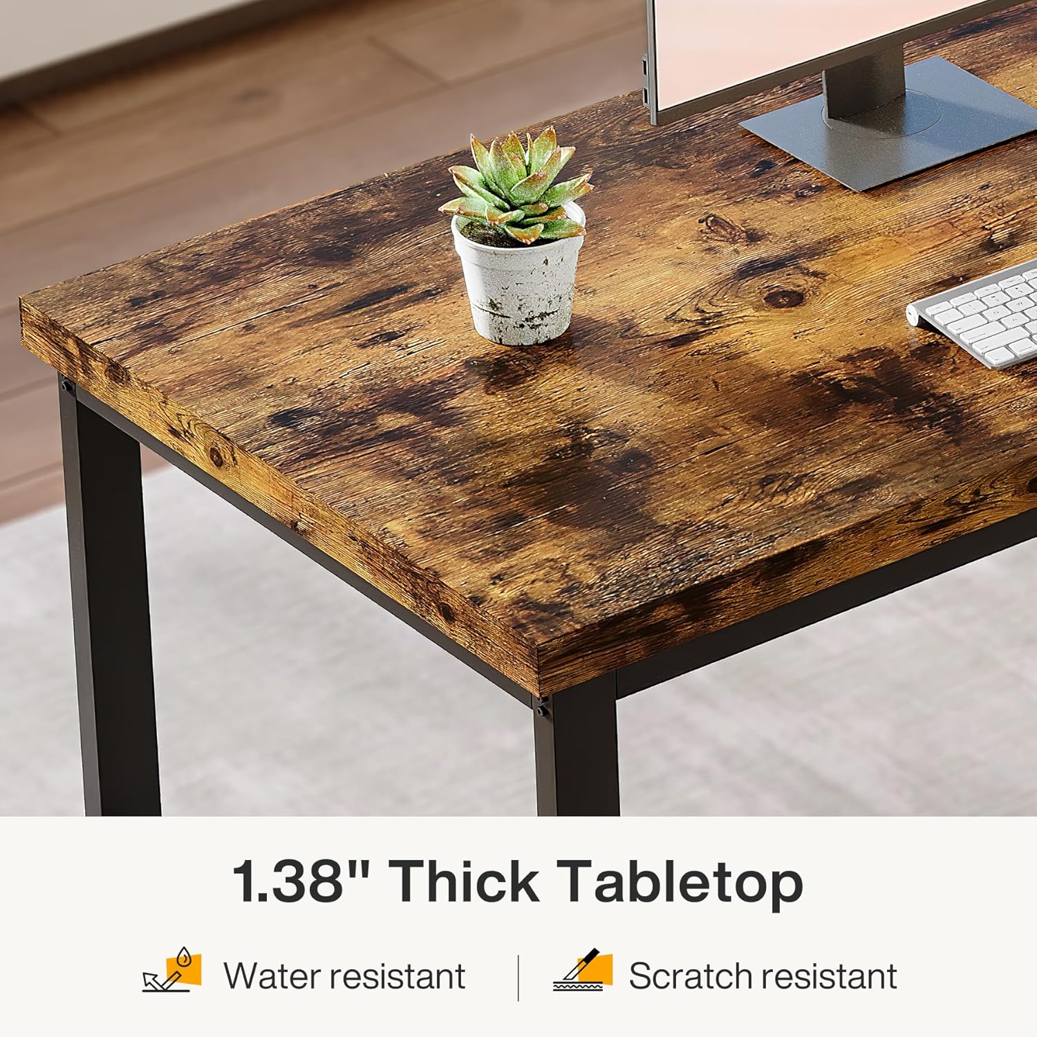 Double Computer Desk, 78.7 Inch Two-Person Study Table - Image 6