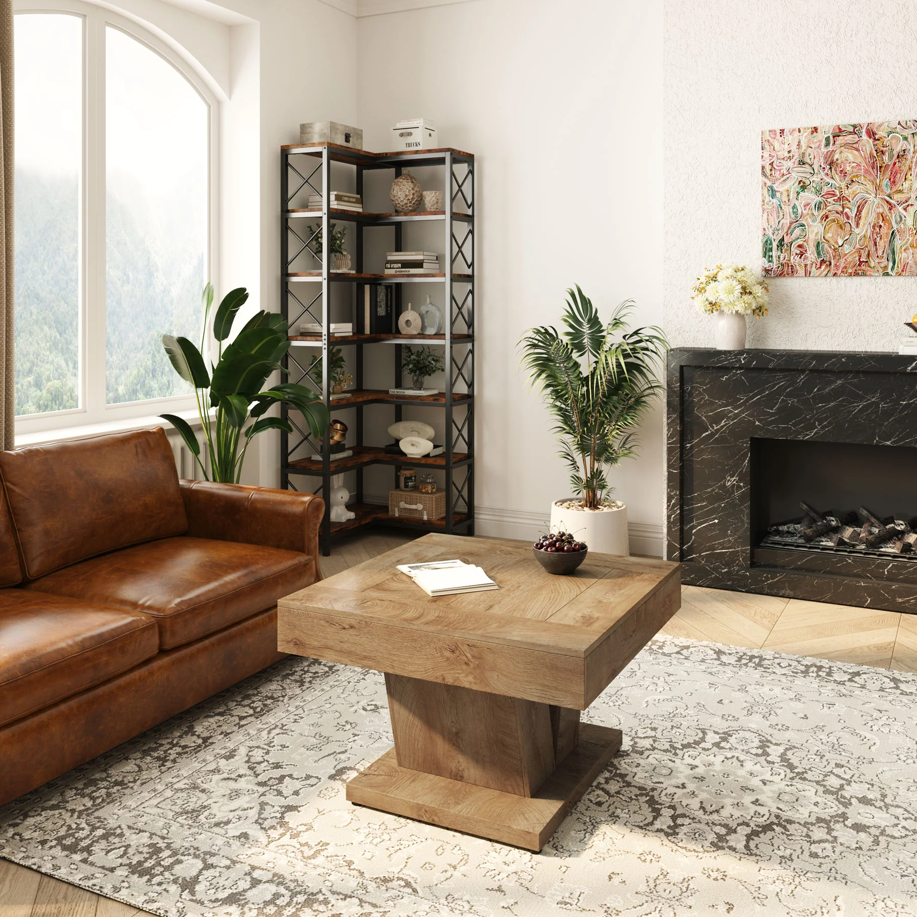 Tribesigns 31.5-Inch Square Coffee Table, Modern Center Accent Table with Sturdy MDF Construction for Living Room - Image 16