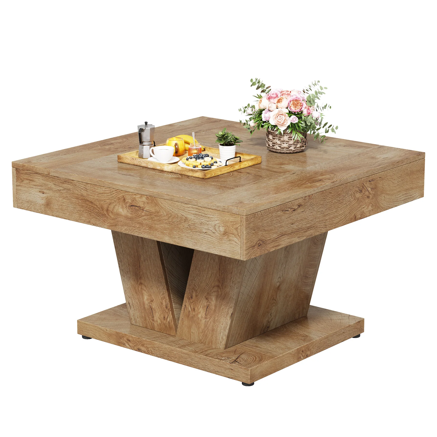 Tribesigns 31.5-Inch Square Coffee Table, Modern Center Accent Table with Sturdy MDF Construction for Living Room - Image 19